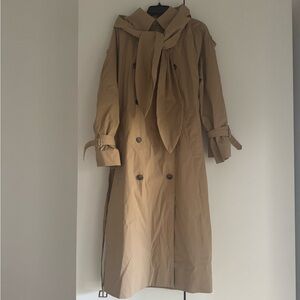 COS Tan Hooded Trench Coat